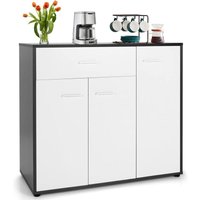 GOPLUS Kommodenschrank, Kommode mit Schublade & 3 Schranktüren, Küchenschrank mit verstellbarem Einlegeboden, Sideboard mit Stauraum für Wohnzimmer & GOPLUS Kommodenschrank, Kommode mit Schublade & 3 Schranktüren, Küchenschrank mit verstellbarem Einlegeboden, Sideboard mit Stauraum für Wohnzimmer & von GOPLUS