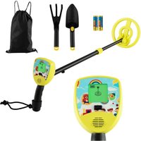 GOPLUS Metalldetektor für Kinder, Golddetektor-Kit mit verstellbarem Stiel (64-84 cm), LCD-Display & wasserdichter Suchspule, Verstellbare von GOPLUS