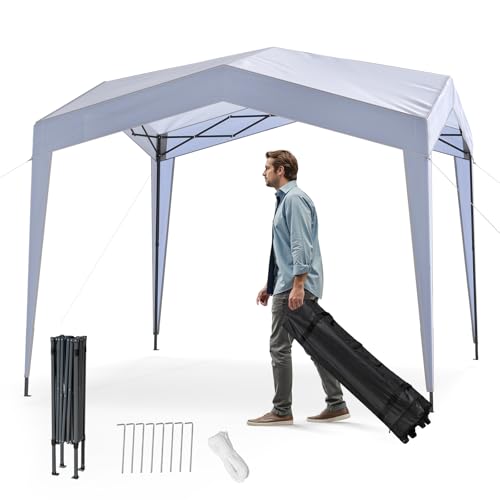 GOPLUS Pop-up Pavillon 3 x 3 m, Faltpavillon mit 4 Seitenwänden, Faltbarer Gartenpavillon mit 8 Heringe & Portable Rolltasche, tragbares Gartenzelt, Outdoor-Zelt für Party, Markt & Picknick GOPLUS Pop-up Pavillon 3 x 3 m, Faltpavillon mit 4 Seitenwänden, Faltbarer Gartenpavillon mit 8 Heringe & Portable Rolltasche, tragbares Gartenzelt, Outdoor-Zelt für Party, Markt & Picknick von GOPLUS