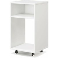 GOPLUS Rollcontainer, Aktenschrank mit 2 Ablagen, mobiler Büroschrank mit Rollen, Bürowagen Beistellwagen Druckerständer für Arbeitszimmer & von GOPLUS