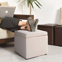 GOPLUS Sitzhocker mit Stauraum, Aufbewahrungshocker mit Deckel, Sitzwürfel aus Kunstleder, Sitzbox, Aufbewahrungsbox aus Holz, Polsterhocker GOPLUS Sitzhocker mit Stauraum, Aufbewahrungshocker mit Deckel, Sitzwürfel aus Kunstleder, Sitzbox, Aufbewahrungsbox aus Holz, Polsterhocker von GOPLUS