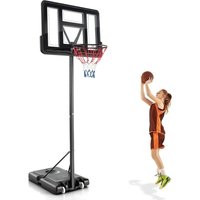 Goplus - Tragbarer Basketballkorb, Basketballziel-System höhenverstellbar 130 bis 305 cm, Basketballanlage, Basketballständer für Kinder, Jugendliche von GOPLUS