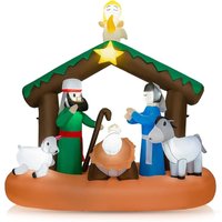 GOPLUS aufblasbare Weihnachtskrippe 180cm, Weihnachtsdeko mit 7 LED-Lichtern über die Geburt von Jesus, Weihnachtsbogen mit Stern, Engel, Lämmchen & GOPLUS aufblasbare Weihnachtskrippe 180cm, Weihnachtsdeko mit 7 LED-Lichtern über die Geburt von Jesus, Weihnachtsbogen mit Stern, Engel, Lämmchen & von GOPLUS