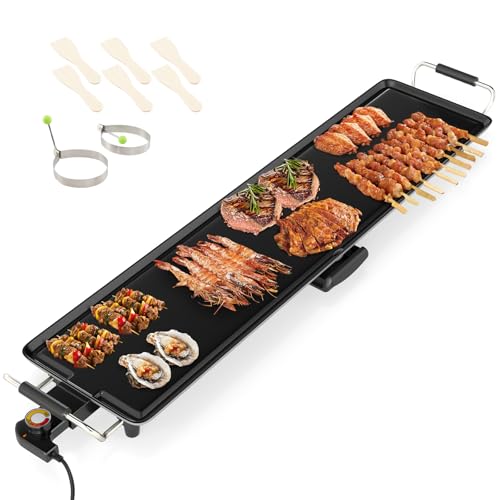 GOPLUS elektrischer Tischgrill 89 x 22 cm, 1800W Teppanyaki Grillplatte mit 90 ℃- 220 ℃ Temperatur verstellbar, Tischgrill mit Thermostat & Antihaftbeschichtung, für BBQ, Party GOPLUS elektrischer Tischgrill 89 x 22 cm, 1800W Teppanyaki Grillplatte mit 90 ℃- 220 ℃ Temperatur verstellbar, Tischgrill mit Thermostat & Antihaftbeschichtung, für BBQ, Party von GOPLUS