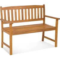 Goplus - 2 Sitzer Gartenbank, Sitzbank mit Rücklehne, Armlehne, Balkonbank Holz, Holzbank für Garten & Balkon & Terrasse (110 × 56,5 × 86cm (l × b × Goplus - 2 Sitzer Gartenbank, Sitzbank mit Rücklehne, Armlehne, Balkonbank Holz, Holzbank für Garten & Balkon & Terrasse (110 × 56,5 × 86cm (l × b × von GOPLUS