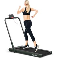 2 in 1 Klappbares Laufband, kompaktes Laufmaschine mit 1-12 km/h Geschwindigkeit, mit Fernbedienung oder app, LED-Anzeige & Bluetooth für Büro & 2 in 1 Klappbares Laufband, kompaktes Laufmaschine mit 1-12 km/h Geschwindigkeit, mit Fernbedienung oder app, LED-Anzeige & Bluetooth für Büro & von GOPLUS