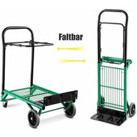 Goplus - 2 in 1 Sackkarre Klappbar, Handkarre Transportkarre Stapelkarre Treppensackkarre Reifenkarre Faltkarre bis 90 kg Belastbar von GOPLUS