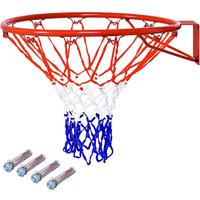 Basketballkorb mit Ring und Nylonnetz, Basketballnetz Standard φ46 cm, Basketballring aus Stahlrahmen, Hnagring für In- und Outdoor Tür- und von GOPLUS