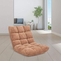 Bodenstuhl, Floor Chair, Meditationsstuhl Faltbar, Bodensofa mit Einstellbarer Rückenlehne,18 Faule Sofa (Beige) - Goplus von GOPLUS