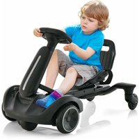 Kinder Driftkart, Gokart mit 2-Fach verstellbarem Sitz & Driftfunktion bis 4,8 km/h, Elektroauto mit Sicherheitsgurt, Hupe & Motorengeräuschen für von GOPLUS