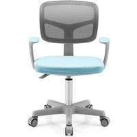 Kinderschreibtischstuhl, Hoehenverstellbarer Kinderdrehstuhl mit Netzrücken, Abnehmbarem Sitzkissen & Abschliessbaren Raedern, Ergonomischer Kinderschreibtischstuhl, Hoehenverstellbarer Kinderdrehstuhl mit Netzrücken, Abnehmbarem Sitzkissen & Abschliessbaren Raedern, Ergonomischer von GOPLUS
