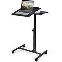 Goplus - Laptoptisch hoehenverstellbar, Laptopstaender Holz, Notebooktisch mit Rollen, Notebookstaender drehbar, Verstellbarer Computertisch, 71-93 Goplus - Laptoptisch hoehenverstellbar, Laptopstaender Holz, Notebooktisch mit Rollen, Notebookstaender drehbar, Verstellbarer Computertisch, 71-93 von GOPLUS