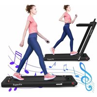 Goplus - Laufband, Klappbares Walking Laufband, mit LED-Display, inkl. Fernbedienung, Eingebauter Lautsprecher, bis 12 km/h, für Fitnessstudio Büro & von GOPLUS