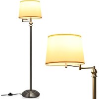 Stehlampe, Stehleuchte mit 360 ° Drehbarem & Erweiterbarem PVC-Lampenschirm, Standleuchte mit Stabiler Metallbasis & Fussschalter für Büro, Stehlampe, Stehleuchte mit 360 ° Drehbarem & Erweiterbarem PVC-Lampenschirm, Standleuchte mit Stabiler Metallbasis & Fussschalter für Büro, von GOPLUS