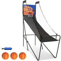 Tragbares Arcade-Basketballspiel, klappbares Basketball-Spielmaschine für Kinder mit elektronischem Scorer, Buzzer, 3 Basketbaellen & Pumpe - Goplus von GOPLUS