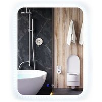 Led Badezimmerspiegel, Antibeschlag Wandspiegel mit 3 Modus einstellbarem Licht & Touch-Schalter, Hängespiegel mit Dimmbare Beleuchtung, IP44 - Goplus von GOPLUS