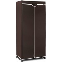 Kleiderschrank Stoffkleiderschrank Stoff Regal Garderobenschrank Faltschrank mit Reissverschluss aus Stoff, 170 x 75 x 50 cm Braun - Goplus Kleiderschrank Stoffkleiderschrank Stoff Regal Garderobenschrank Faltschrank mit Reissverschluss aus Stoff, 170 x 75 x 50 cm Braun - Goplus von GOPLUS