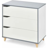 Kommode, Nachtkommode mit 3 Schubladen, Aufbewahrungsschrank mit Holzbeine, Schubladenschrank für Schlafzimmer, Wohnzimmer & Arbeitszimmer, 75 x 42 x von GOPLUS