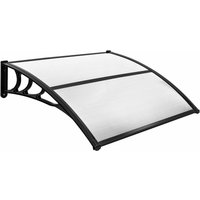 Vordach für Haustür, 122 × 99 cm Überdachung aus Aluminium & Polycarbonat, 5mm Dicker Haustürdach Pultvordach, Sonnenschutz Regenschutz Wetterschutz von GOPLUS