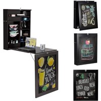 Goplus - Klapptisch Wandmontage, Schreibtisch mit Kreidetafel & Kreide & Tafelbürsten, Wandtisch mit Aufbewahrungsfächern & Haken, 87x60x150cm, Goplus - Klapptisch Wandmontage, Schreibtisch mit Kreidetafel & Kreide & Tafelbürsten, Wandtisch mit Aufbewahrungsfächern & Haken, 87x60x150cm, von GOPLUS