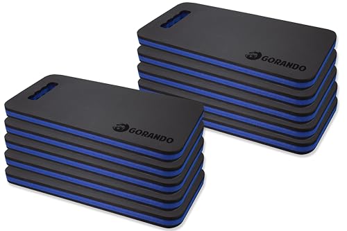 GORANDO® Premium Kniekissen 10er Set |blau| Kniebrett | Knieunterlage - Ideal für die Arbeit in Werkstatt, Haus, Garten | Knieschoner, Knie-Matte, Sitz-Unterlage… von GORANDO
