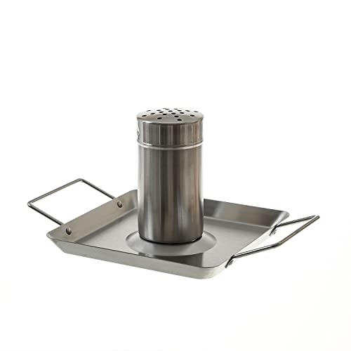 GORANDO Hähnchenhalter Edelstahl mit Dampfdose und Fettschale BBQ Hähnchenbräter für Grill und Backofen Bierdose Hähnchengriller von GORANDO