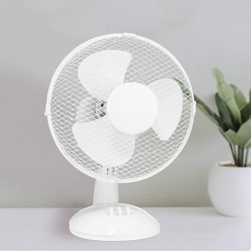 GORANDO Tischventilator - Runder Standfuss - H: 22 cm - weiß - 90° Schwenkfunktion GORANDO Tischventilator - Runder Standfuss - H: 22 cm - weiß - 90° Schwenkfunktion von GORANDO