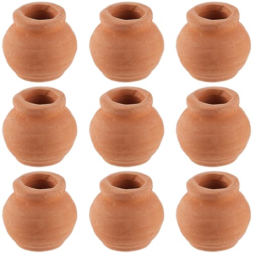 GORGECRAFT 1 Box 10 Stück Kleine Miniatur Tontöpfe Keramik Pflanzgefäß Mini Blumen Terrakotta Töpfe Für Sukkulenten Für Feengarten DIY Pflanzen Büro Schreibtisch Fensterbank Dekoration Kinderzimmer von GORGECRAFT