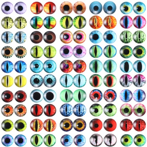 GORGECRAFT 1 Box 100Stk Glas-Drachenaugen-Cabochon Gemischte Farben 12mm Durchmesser Halbrunder Augapfel Für Puppen Schmuckherstellung Zubehör Skulpturen Requisiten DIY-Befunde GORGECRAFT 1 Box 100Stk Glas-Drachenaugen-Cabochon Gemischte Farben 12mm Durchmesser Halbrunder Augapfel Für Puppen Schmuckherstellung Zubehör Skulpturen Requisiten DIY-Befunde von GORGECRAFT