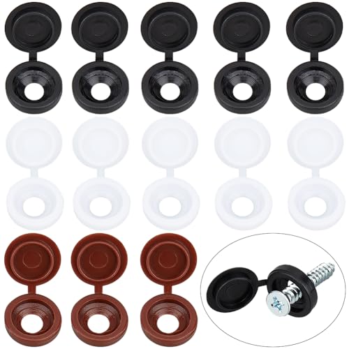 GORGECRAFT 1 Box 300Stk 3 Farben Kunststoff Schraubenabdeckungen Mit Scharnier 5.5mm Schraubkappen Klappladen Dekorative Unterlegscheibe Klappdeckel Abdecken Schraubenköpfen Schraubenschutz Möbel GORGECRAFT 1 Box 300Stk 3 Farben Kunststoff Schraubenabdeckungen Mit Scharnier 5.5mm Schraubkappen Klappladen Dekorative Unterlegscheibe Klappdeckel Abdecken Schraubenköpfen Schraubenschutz Möbel von GORGECRAFT