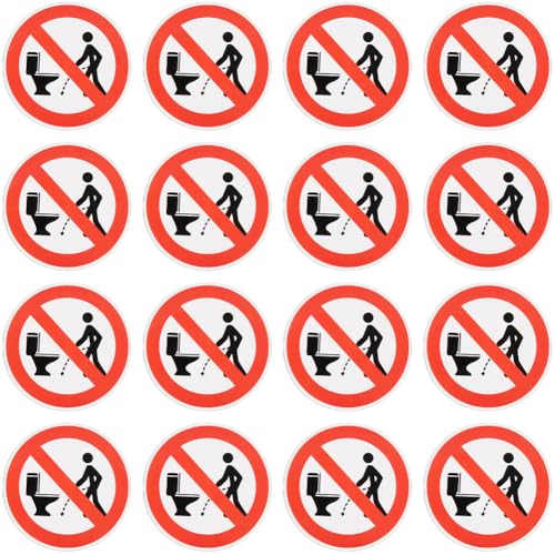GORGECRAFT 10 Set Mit Warnslogan Für Toilettenaufkleber: Nicht Im Stehen In Die Toilette PinkelnSelbstklebende wasserdichte Öffentliche Aufkleber Badezimmerschilder PVC Wandbild Toilettendeckel Für von GORGECRAFT