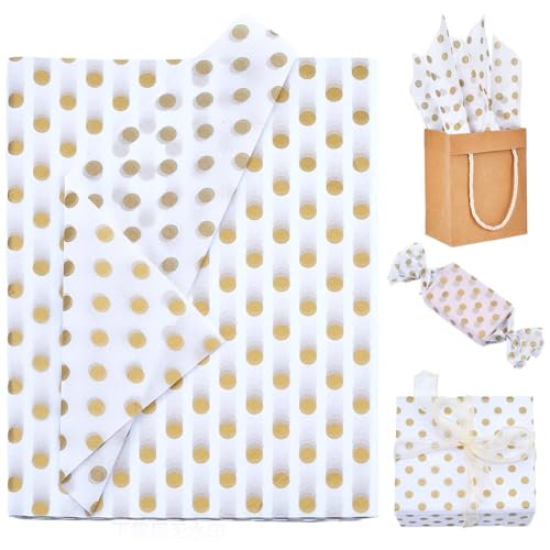 GORGECRAFT 100 Stück Seidenpapier Mit Großen Punkten Aus Goldfolie Geschenkpapier Mit Punkten Metallisches Seidenpapier Geschenktüten Mit Punkten DIY Kunsthandwerkspapier Für Geburtstag Hochzeit Gesch GORGECRAFT 100 Stück Seidenpapier Mit Großen Punkten Aus Goldfolie Geschenkpapier Mit Punkten Metallisches Seidenpapier Geschenktüten Mit Punkten DIY Kunsthandwerkspapier Für Geburtstag Hochzeit Gesch von GORGECRAFT