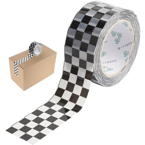 GORGECRAFT 100 Yards X 50mm Bedrucktes Versandband Designer Packband Schwarz Weiß Kariert Wasserdicht Geschenkverpackungsbänder Für Zuhause Büro Verpacken Reparieren Kunsthandwerk Scrapbooking Geschen GORGECRAFT 100 Yards X 50mm Bedrucktes Versandband Designer Packband Schwarz Weiß Kariert Wasserdicht Geschenkverpackungsbänder Für Zuhause Büro Verpacken Reparieren Kunsthandwerk Scrapbooking Geschen von GORGECRAFT