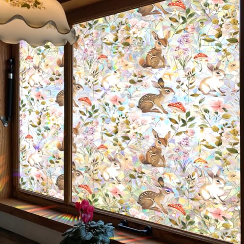 GORGECRAFT 100x43cm Regenbogen Sichtschutzfolie Für Fenster 3D Kunststoff Nicht Klebender Glasaufkleber Hirsch Pilz Blume Sonnenschutz Statische Glashaftung UV Beständig Prisma Buntaufkleber Zimmer GORGECRAFT 100x43cm Regenbogen Sichtschutzfolie Für Fenster 3D Kunststoff Nicht Klebender Glasaufkleber Hirsch Pilz Blume Sonnenschutz Statische Glashaftung UV Beständig Prisma Buntaufkleber Zimmer von GORGECRAFT