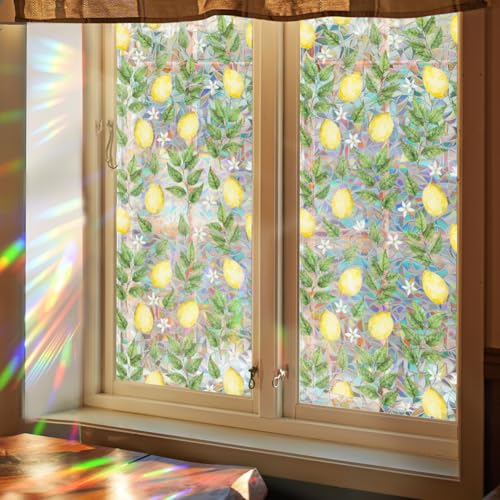 GORGECRAFT 100x43cm Zitronen Regenbogen Sichtschutzfolie Für Fenster 3D Statische Blumenblätter Glasfolie Sonnenfänger Fensterabdeckung Kunststoff Nicht Klebend Wiederverwendbarer Aufkleber Prisma Geb GORGECRAFT 100x43cm Zitronen Regenbogen Sichtschutzfolie Für Fenster 3D Statische Blumenblätter Glasfolie Sonnenfänger Fensterabdeckung Kunststoff Nicht Klebend Wiederverwendbarer Aufkleber Prisma Geb von GORGECRAFT