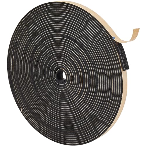 GORGECRAFT 10m * 10mm * 2.5mm Schaumstoff-Isolierband Selbstklebend Schwarz Schalldämmend Wetterfest Kühlung Klimaanlage Dichtungsstreifen Dichtungsstreifen Für Türen Fenster Sportgeräte von GORGECRAFT