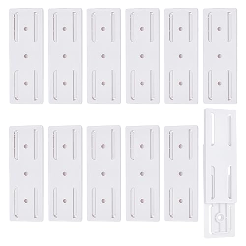 GORGECRAFT 12 Sets Weißer Selbstklebender Stanzfreier Steckdosenhalter Steckdosenleisten-Fixator Überspannungsschutz-Halterung Plug-In-Desktop-Steckdosenfixierer Wandmontierter Board-Hänge-Organizer von GORGECRAFT