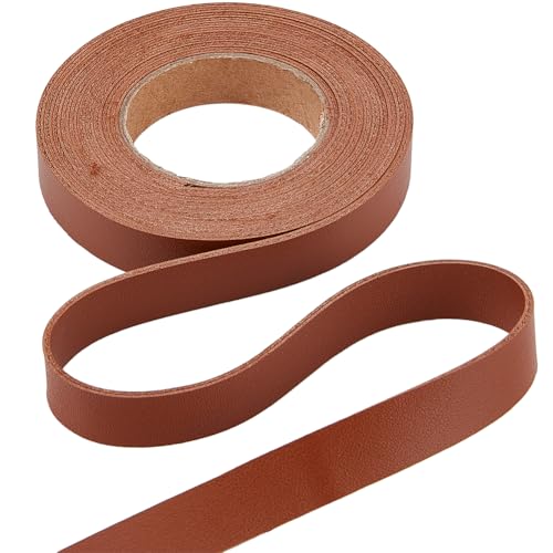 GORGECRAFT 12.5mm X 2m Doppelseitige Lederschnüre Flaches Lederband Mit Litschi-Maserung 1.7mm Dicke Kunstlederstreifen Riemen Für Heimwerkerarbeiten Flechten Armbänder Schmuckherstellung Sattelbraun GORGECRAFT 12.5mm X 2m Doppelseitige Lederschnüre Flaches Lederband Mit Litschi-Maserung 1.7mm Dicke Kunstlederstreifen Riemen Für Heimwerkerarbeiten Flechten Armbänder Schmuckherstellung Sattelbraun von GORGECRAFT