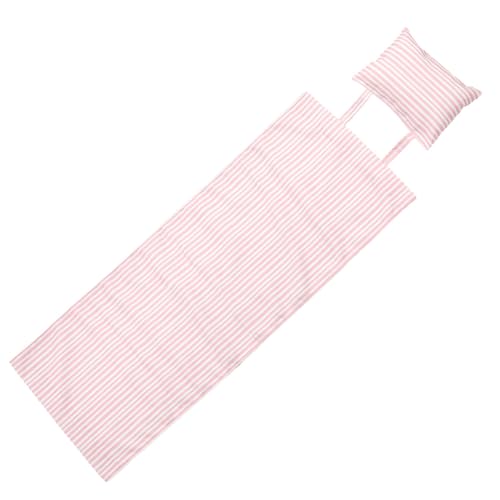 GORGECRAFT 141x43cm Strand Sling Stuhl Canvas Rosa Weiß Gestreift Ersatz Liegestuhl Stoff Klapp Liegestuhl Bezug Canvas Zum Sonnenbaden Garten Innenhof Terrasse Außenbereich von GORGECRAFT