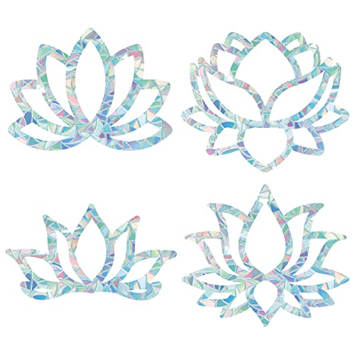GORGECRAFT 16 Blatt Lotus Non-Collision Rainbow Window Glass Clings Flower Static Window Decal Nicht Klebende Vinylfolie Heimdekoration Für Schiebetüren FenStr Verhindern Stoppen von Vögeln GORGECRAFT 16 Blatt Lotus Non-Collision Rainbow Window Glass Clings Flower Static Window Decal Nicht Klebende Vinylfolie Heimdekoration Für Schiebetüren FenStr Verhindern Stoppen von Vögeln von GORGECRAFT