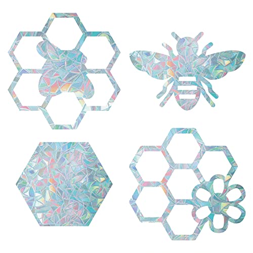 GORGECRAFT 16 STÜCKE Biene Fensteraufkleber Waben Statische Aufkleber Anti Kollision Hexagon Glasklammern Nicht Klebende Vinylfolie Heimtextilien Für Schiebetüren Fenster Verhindern Stop Birds Dogs GORGECRAFT 16 STÜCKE Biene Fensteraufkleber Waben Statische Aufkleber Anti Kollision Hexagon Glasklammern Nicht Klebende Vinylfolie Heimtextilien Für Schiebetüren Fenster Verhindern Stop Birds Dogs von GORGECRAFT