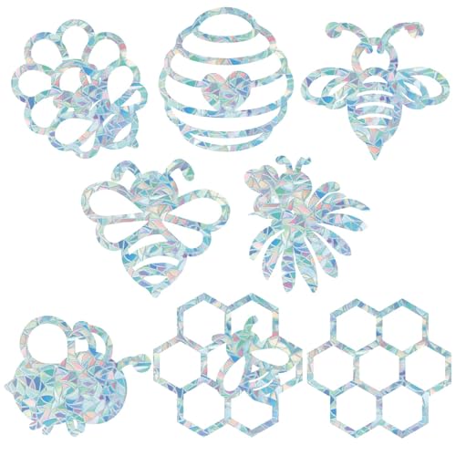 GORGECRAFT 16 Stück 8 Stile Bienen/Regenbogen Fensteraufkleber Waben Fensteraufkleber Statisch Nicht Klebend Kollisionsglasaufkleber Vinylfolie Laserbefleckte Aufkleber Für Schiebetüren Verhindert Vo GORGECRAFT 16 Stück 8 Stile Bienen/Regenbogen Fensteraufkleber Waben Fensteraufkleber Statisch Nicht Klebend Kollisionsglasaufkleber Vinylfolie Laserbefleckte Aufkleber Für Schiebetüren Verhindert Vo von GORGECRAFT