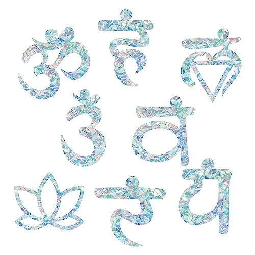 GORGECRAFT 16Stk 8 Stile Yoga-Fensteraufkleber Lotus-Regenbogen-Fensteraufkleber Wasserfest Schiebetüren Glasaufkleber Nicht Klebende Abnehmbare Aufkleber Zur Verhinderung von Vögeln Und Haustieren GORGECRAFT 16Stk 8 Stile Yoga-Fensteraufkleber Lotus-Regenbogen-Fensteraufkleber Wasserfest Schiebetüren Glasaufkleber Nicht Klebende Abnehmbare Aufkleber Zur Verhinderung von Vögeln Und Haustieren von GORGECRAFT