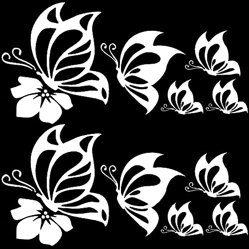 GORGECRAFT 2 Blatt Schmetterlings-Autoaufkleber Schmetterlings-Vinyl Wasserfester Aufkleber Für Damen Autoaufkleber Selbstklebende Reflektierende Aufkleber Für Auto Stoßstange Fenster Aufkleber Weiß GORGECRAFT 2 Blatt Schmetterlings-Autoaufkleber Schmetterlings-Vinyl Wasserfester Aufkleber Für Damen Autoaufkleber Selbstklebende Reflektierende Aufkleber Für Auto Stoßstange Fenster Aufkleber Weiß von GORGECRAFT