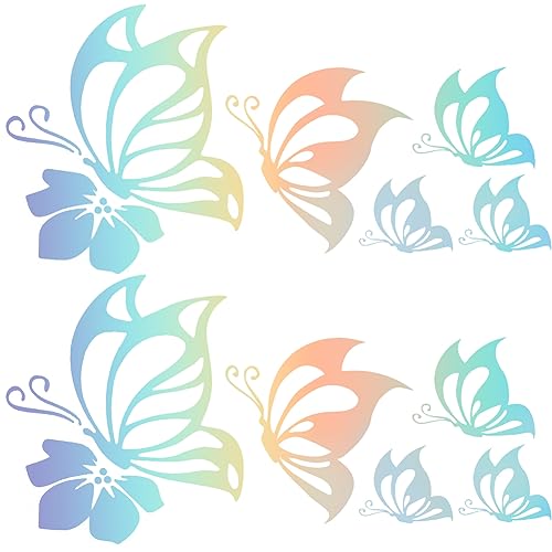 GORGECRAFT 2 Blatt Schmetterlings-Autoaufkleber-Set Schmetterlings-Vinyl Wasserfester Aufkleber Für Damen Autoaufkleber Und Reflektierende Aufkleber Für Auto Stoßstange Fenster Laptop Aufkleber Farbig von GORGECRAFT