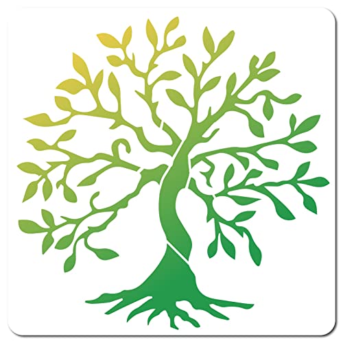 GORGECRAFT 2 Stück Baum des Lebens Schablonenschablone 11.8x11.8 Zoll Groß Wiederverwendbares Logo-Schild Zuhause Heimwerken Kunsthandwerk Zum Malen Auf Holz Wand Sammelalbum Boden-Zeichenwerkzeug GORGECRAFT 2 Stück Baum des Lebens Schablonenschablone 11.8x11.8 Zoll Groß Wiederverwendbares Logo-Schild Zuhause Heimwerken Kunsthandwerk Zum Malen Auf Holz Wand Sammelalbum Boden-Zeichenwerkzeug von GORGECRAFT
