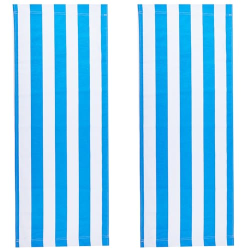GORGECRAFT 2 Stück Ersatz Segeltuch Für Strand Sling Stühle Blau Und Weiß Ersatz Stoff Für Klappbare Liegestühle Für Den Außenbereich 115x43cm Großer Sling Stuhl Stoff Zum Sonnenbaden Im Innenhof Am von GORGECRAFT