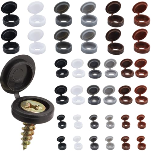 GORGECRAFT 216 Stück 18 Arten von Abdeckkappen Für Scharnierschrauben Klappdeckel Kunststoff Schraubkappen Für Klappläden Unterlegscheibe Klappdeckel Lochstopfen Für Möbelzäune Zum Abdecken von Schrau GORGECRAFT 216 Stück 18 Arten von Abdeckkappen Für Scharnierschrauben Klappdeckel Kunststoff Schraubkappen Für Klappläden Unterlegscheibe Klappdeckel Lochstopfen Für Möbelzäune Zum Abdecken von Schrau von GORGECRAFT