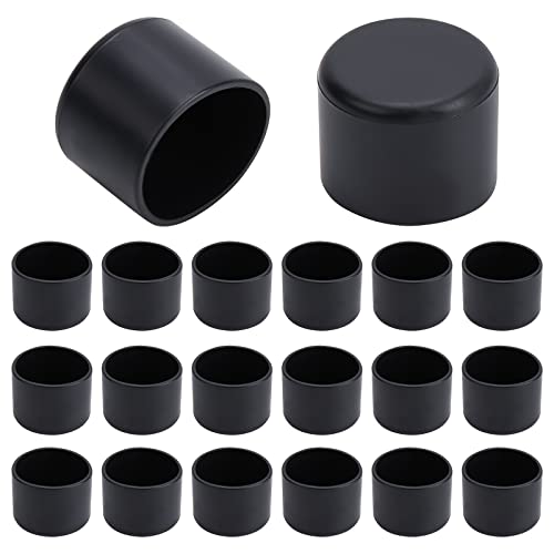 GORGECRAFT 24 STÜCKE Schwarze Stuhlbeinkappen Anti-Lärm-Gummi Stuhlbeine Bodenschoner Runde Möbelbeinfüße Schutzabdeckung Schützen Für Böden Couch Barhocker Kommoden (30 mm Innendurchmesser) von GORGECRAFT