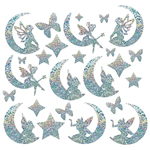GORGECRAFT 25St Fairy Window Clings Anti-Kollisions-Schmetterling Regenbogen-Fensterglas-Warnaufkleber Für Vögel Strike Angel Decals Nicht Klebende Prismatische Vinylfolie Für Schiebetüren Fensterglas GORGECRAFT 25St Fairy Window Clings Anti-Kollisions-Schmetterling Regenbogen-Fensterglas-Warnaufkleber Für Vögel Strike Angel Decals Nicht Klebende Prismatische Vinylfolie Für Schiebetüren Fensterglas von GORGECRAFT